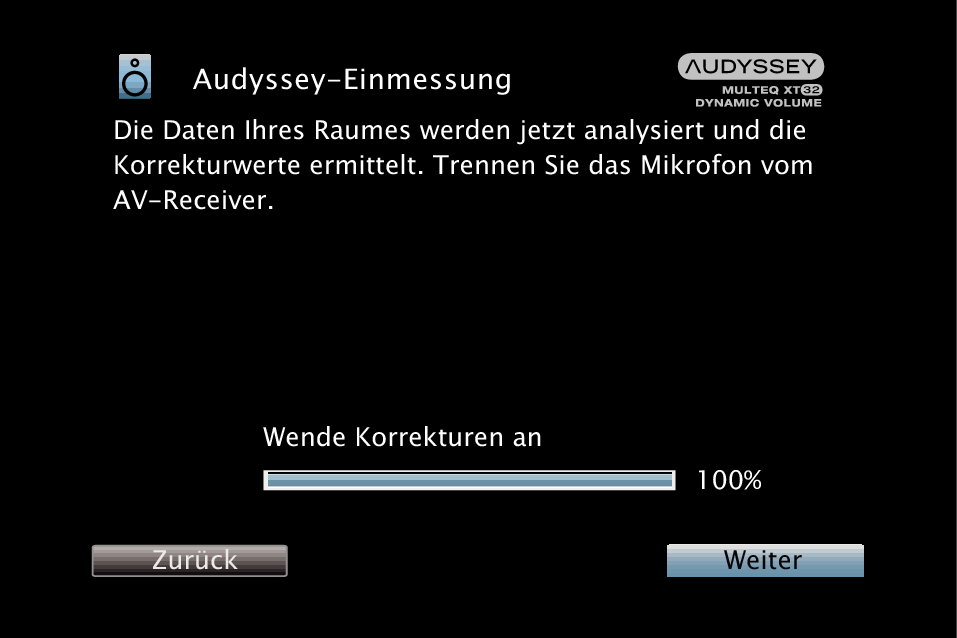 GUI Audyssey12 X85
